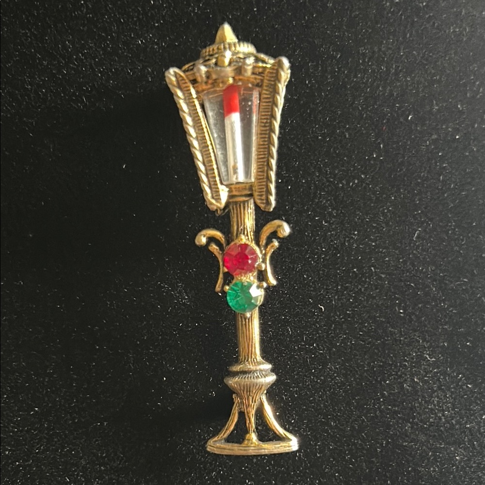 Hollycraft Gold and Multicolor Brooch